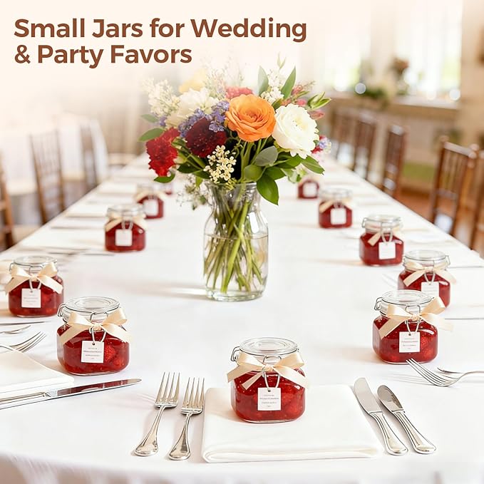 ComSaf Set of 6 Square Glass Jars - Image 6