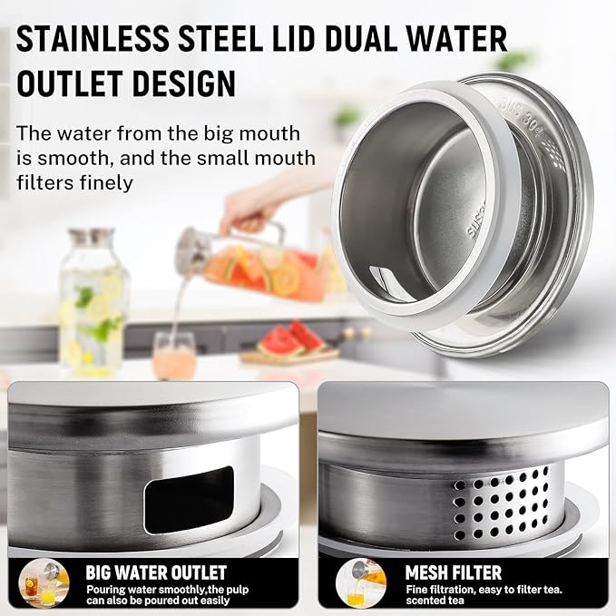 40 oz, 1.2Liter Square Glass Pitcher - Image 5