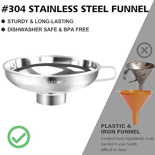 Anaeat Stainless Steel Canning Funnel - Image 5