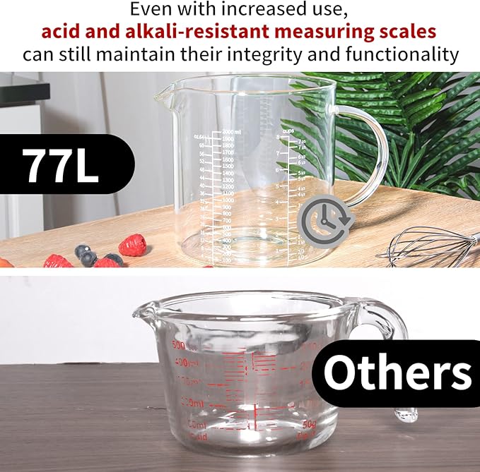 77L Glass Measuring Cup, High Borosilicate Glass Measuring Cup - Image 4