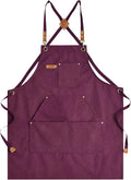 Aoomzoon Canvas Aprons for Men Chef Apron, Work Apron - 16oz Heavy Duty Cross by Aoomzoon