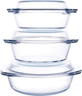 Set of 6 Pieces Round Tempered Glass Casserole Dish by HUSANMP