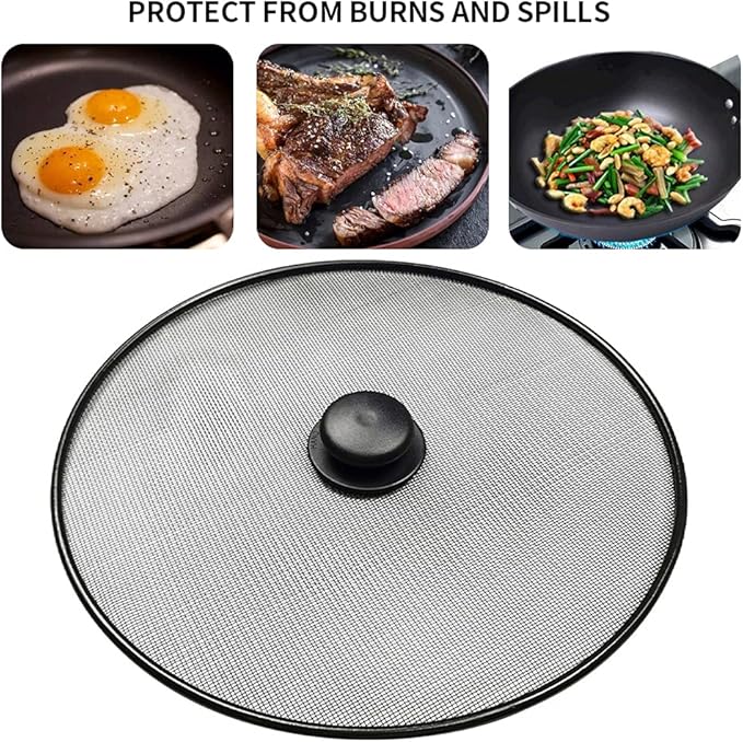 Splatter Screen, Frying Pan Splatter Screen, Splash Guard Lid - Image 4
