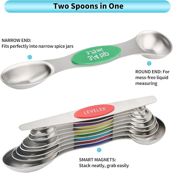 Magnetic Measuring Spoons Set of 9 - Image 7