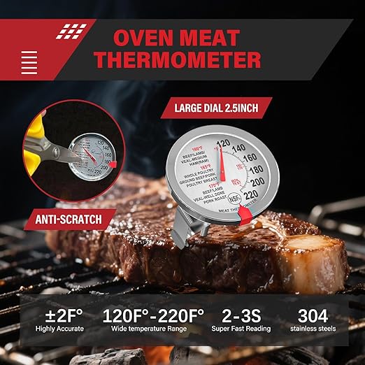AWLKIM 5 Pack Professional Kitchen Food Thermometer Set – Includes Instant Read - Image 3