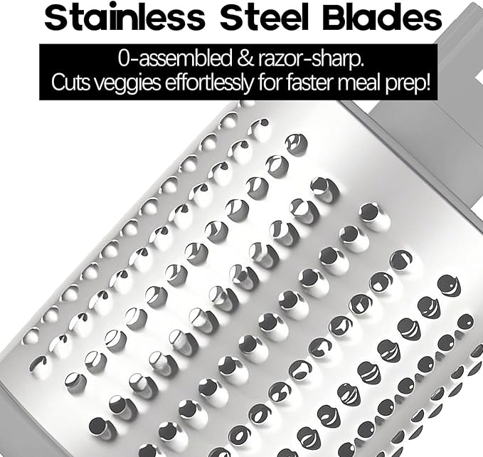 Rotary Cheese Grater with Handle, Kitchen Speed Hand Crank Vegetable Slicer - Image 6