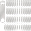 50 Pack Flat Beer Bottle Opener 7 inch Stainless Steel Flat Bottle Opener Beer by Yugada