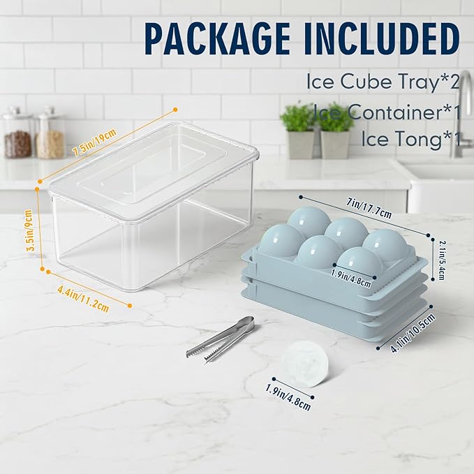 Large Ice Ball Maker Mold, 1.9" Round Ice Cube Mold - Image 3