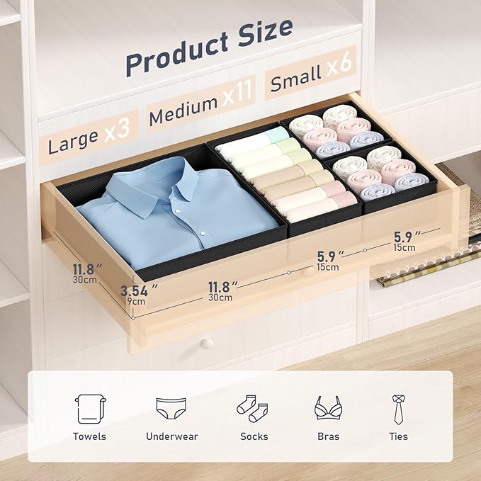 DIMJ Drawer Organizer Clothes Storage - Image 2