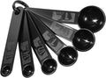 5Pcs Black Measuring Spoons Universal Easy to Read Measuring Cup and Spoon Set by Unknown