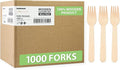 Wooden Forks 1000 Pieces Bulk Pack | Heavy-Duty Natural Birch Wood Disposable by Bamboware