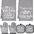 Sratte 6 Pcs Kitchen Decor Accessories Set Farmhouse Towels Pot Holders Oven by Sratte
