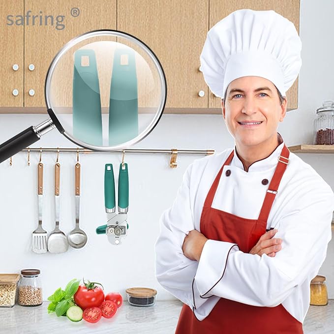 Safring Can Opener Manual, Handheld Strong Heavy Duty Stainless Steel Can Opener - Image 7