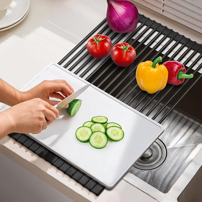 HANZENMA Roll Up Dish Drying Rack Over The Sink Kitchen Roll Up Sink Drying - Image 4