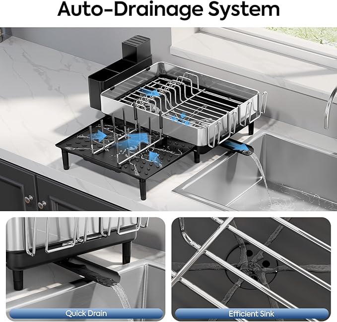 Urackify Dish Drying Rack for Kitchen Counter - Image 3