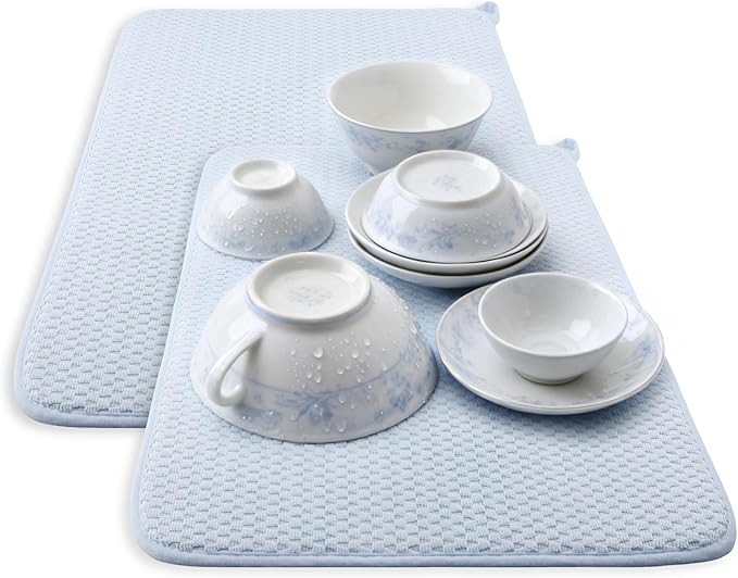 2-pack 24"x17" XL size microfiber dish drying mats - Image 2