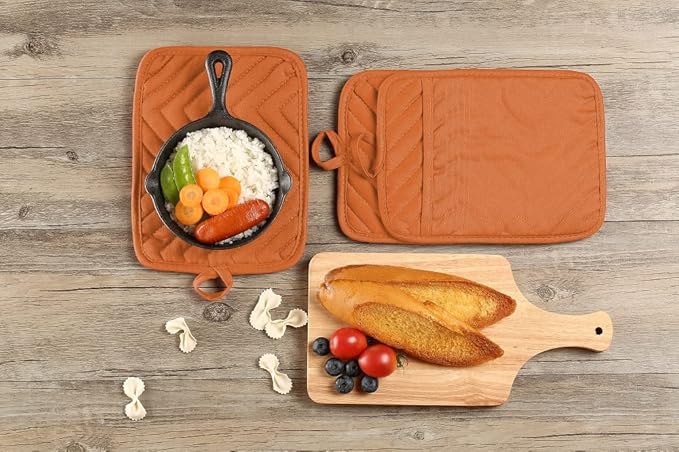 Oven Pot Holder with Pocket Cotton Heat Resistant Coaster Potholder Kitchen Hot - Image 7