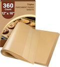 360 Count 12"x 16" Heavy Duty Parchment Paper Sheets by PremiumCookingPicks