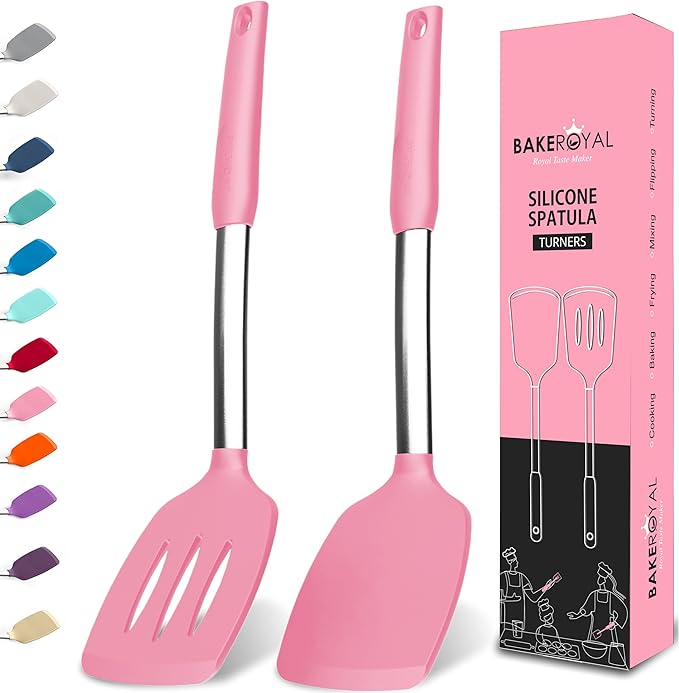 BakeRoyal Silicone Spatula Set by BAKEROYAL