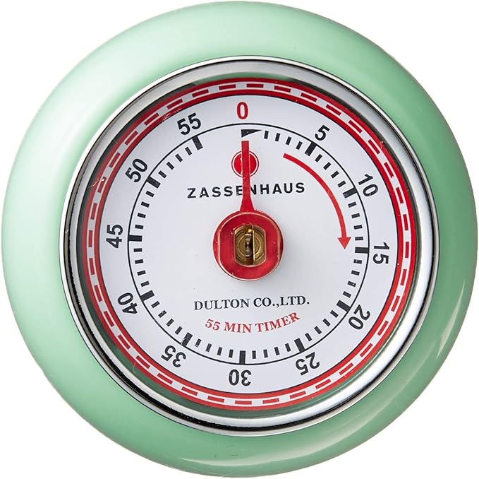 Zassenhaus Magnetic Retro Kitchen Timer, Classic Mechanical Cooking Timer - Image 2