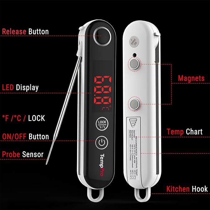 TempPro TP18 Instant Read Meat Thermometer Digital - Image 7