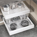 Seinloes 2 Pack Pull Out Cabinet Organizer 18" Deep, Full Extension 3 Slide by Seinloes