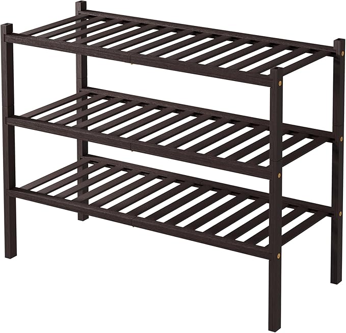 ROMGUAR CRAFT 3 Tier Bamboo Shoe Rack - Image 8