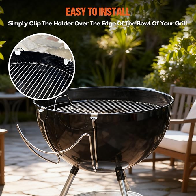 onlyfire Grill Lid Holder, Stainless Steel Slide a Side Lid Prop - Image 4