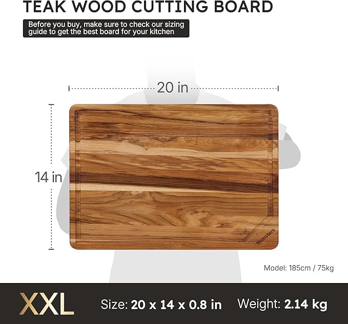 Extra Large Teak Wood Cutting Board - Image 2
