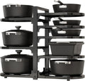 Adjustable Heavy Duty Pots and Pans Organizer Under Cabinet, 8-Tier Pot and Pan by Stayorganized