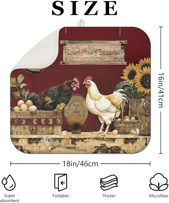 Dish Drying Mat Drainer Pads - Image 4