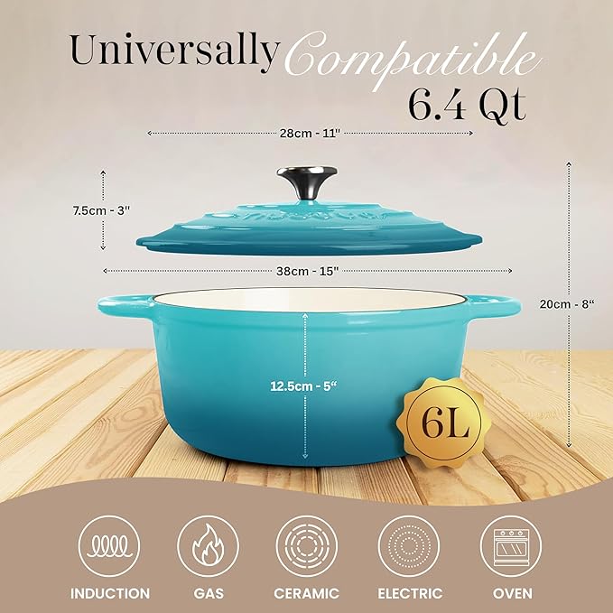 Nuovva Enamelled Cast Iron Dutch Oven Pot - Image 2