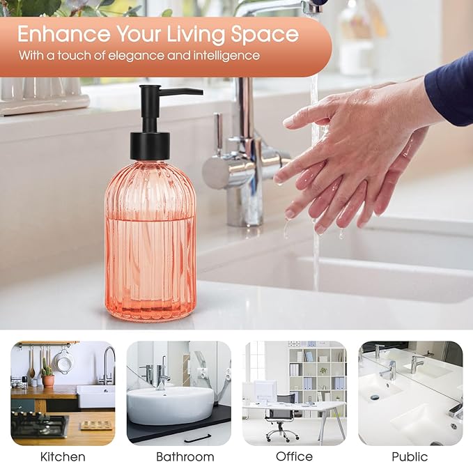 Topsky Stripe Glass Soap Dispenser - Image 5