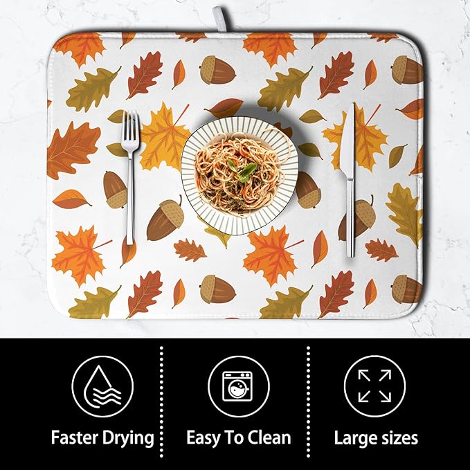 Fall Leaves Dish Drainer Mat - Image 4