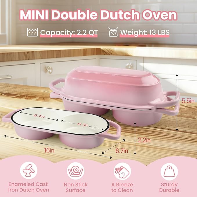 YONILL Mini Double Dutch Oven for Sourdough Bread Baking - Image 3