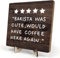 Coffee Bar Sign Plaque Decor, Coffee Bar Accessories, Rustic Wooden Tabletop by DMADNF