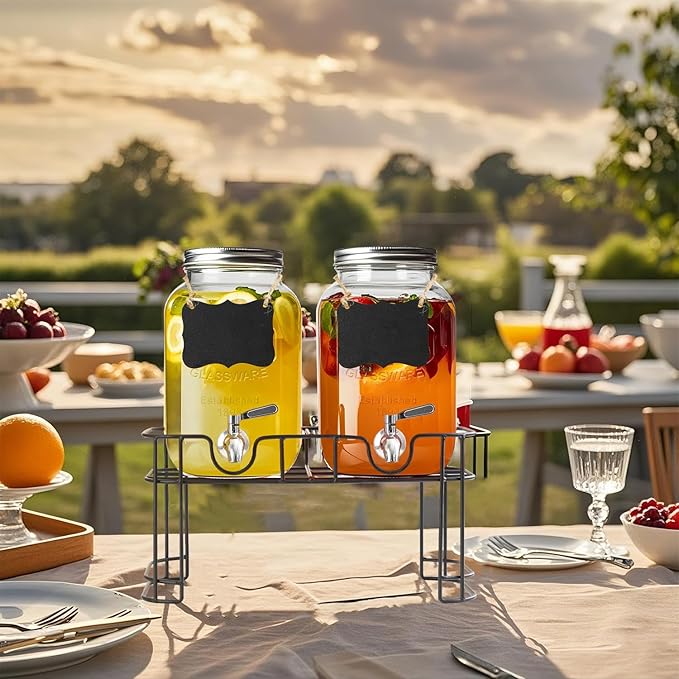 1 Gallon Glass Drink Dispenser - Image 7