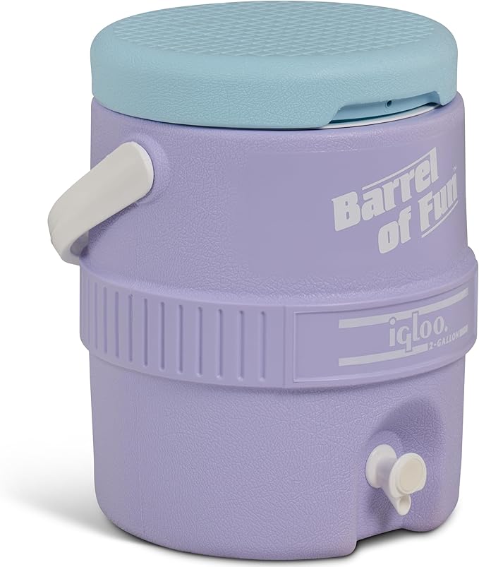 Igloo 2-Gallon Retro Party Water Jug Cooler, Lilac Breeze by Igloo