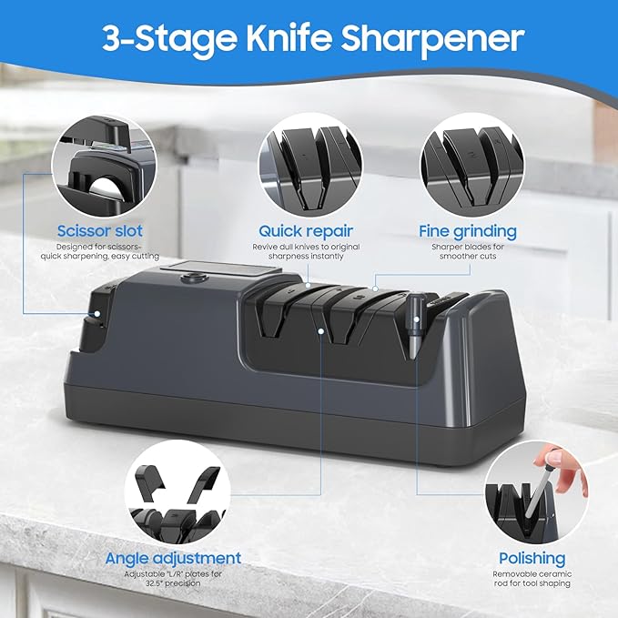5-in-1 Electric Knife Sharpener - Image 4