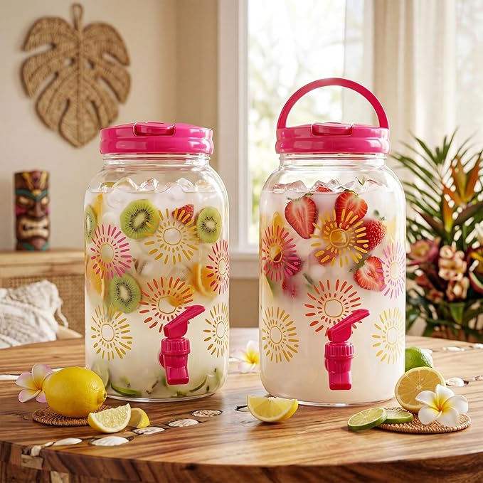 Havawish 2 Pcs 1 Gallon Plastic Beverage Dispenser - Image 7