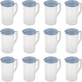 Sterilite 2 Quart Clear Round Plastic Pitcher, Dishwasher Proof by Sterilite
