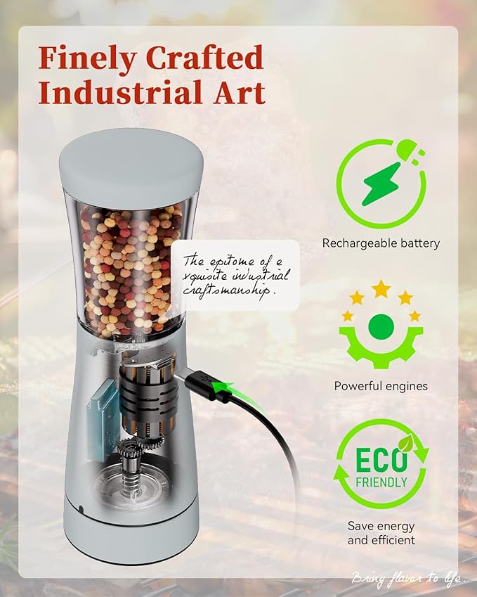 Electric Salt and Pepper Grinder Set - Image 4