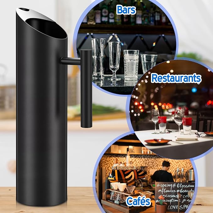 Funnymoom 3 Pack 70oz/2l Stainless Steel Water Pitcher Modern Metal Pitcher - Image 4