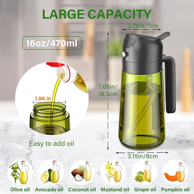 Vakoo 2 in 1 Oil Sprayer and Oil Dispenser - Image 5