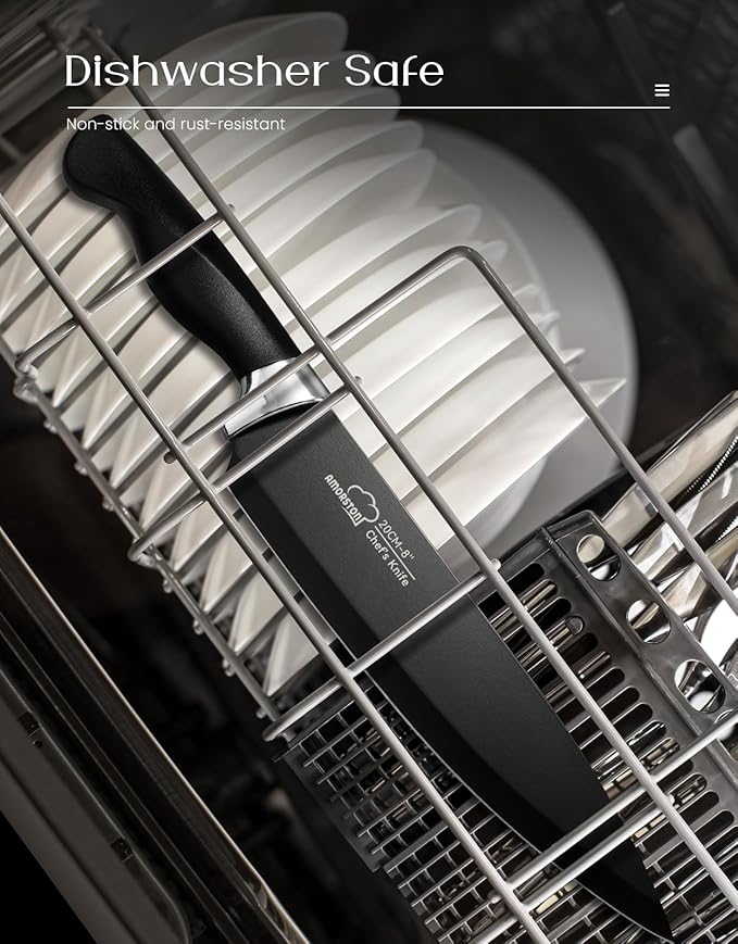 Amorston Knife Set, 15 Pieces Kitchen Knives Set - Image 7