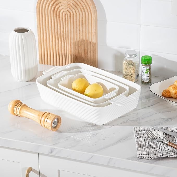 Sweejar Ceramic Baking Dish Set, Cake Baking Dish - Image 4