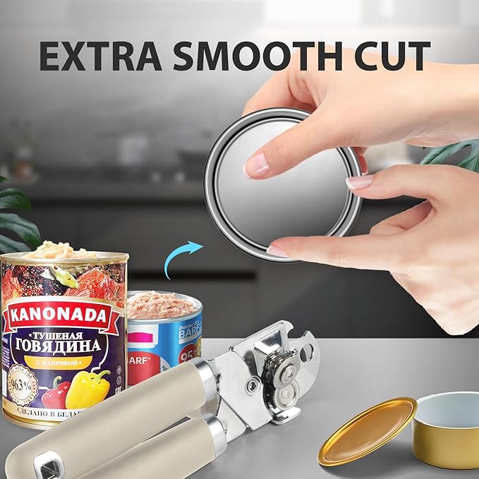 Safring Can Opener Manual, Heavy Duty Handheld Strong Can Opener - Image 7