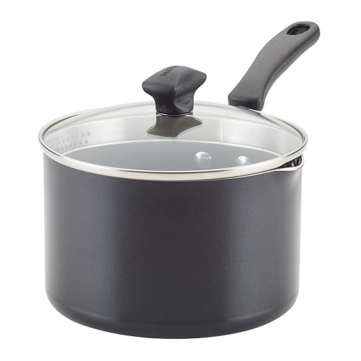 Farberware Cookstart DiamondMax Nonstick Straining Saucepan, Dishwasher Safe by Farberware