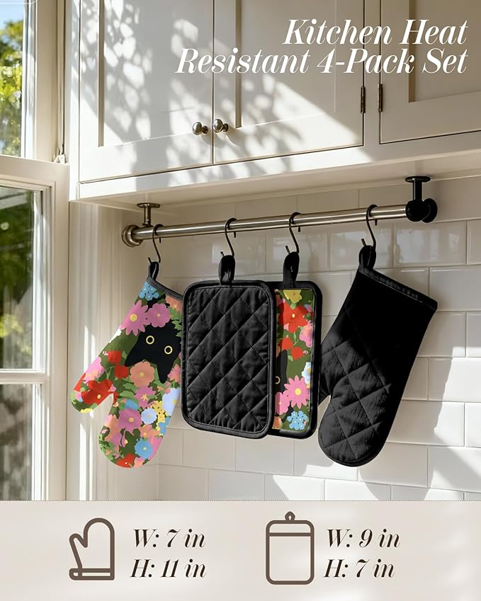 Miss Adola Cotton Oven Mitts and Pot Holders Sets - Image 4