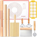 Pasta Making Tools, 10 Piece Wood Pasta Making Kit by ATPWONZ